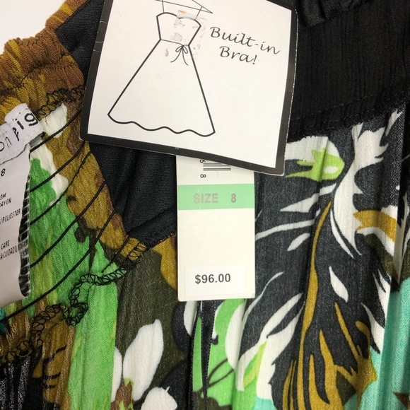 Madison Leigh black jade built in bra maxi dress 8 - Picture 6 of 7